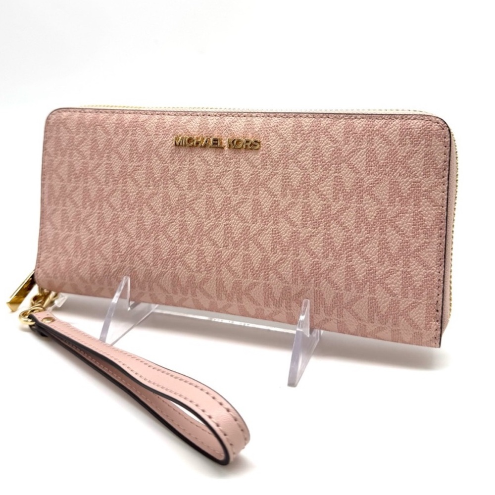 Michael Kors Large Continental Wallet Powder Blush Signature